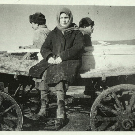 In the back of a wagon